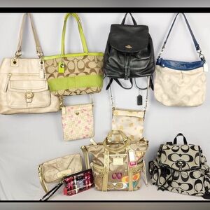 Large lot of coach bags
